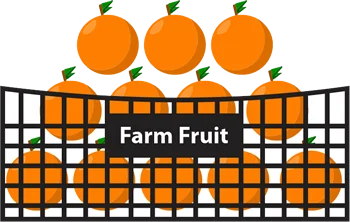 Caixa comercial de laranjas Farm Fruit de 27,2 kg